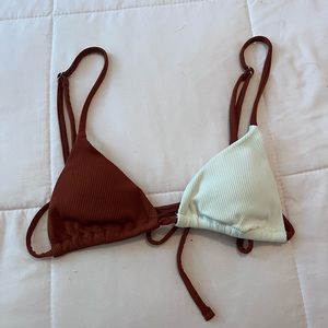 Two toned bikini top